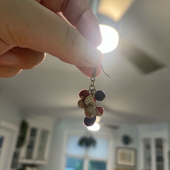 Colorful Beaded Dangle Earrings - Picture 2 of 2